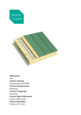 Lastenboek staande naad op verluchte bebording in het dak - Nordic Green